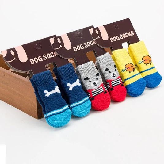 Christmas Cute Dog Knitted Socks
