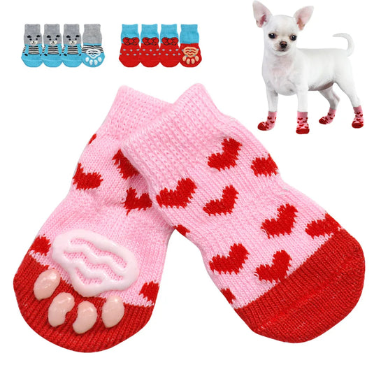 Christmas Cute Dog Knitted Socks