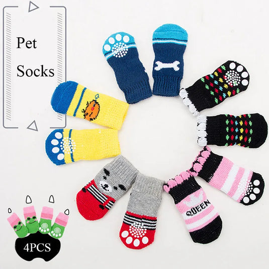 Christmas Cute Dog Knitted Socks