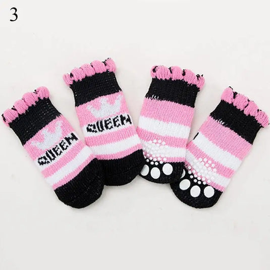 Christmas Cute Dog Knitted Socks