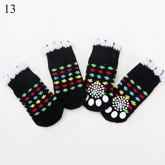 Christmas Cute Dog Knitted Socks