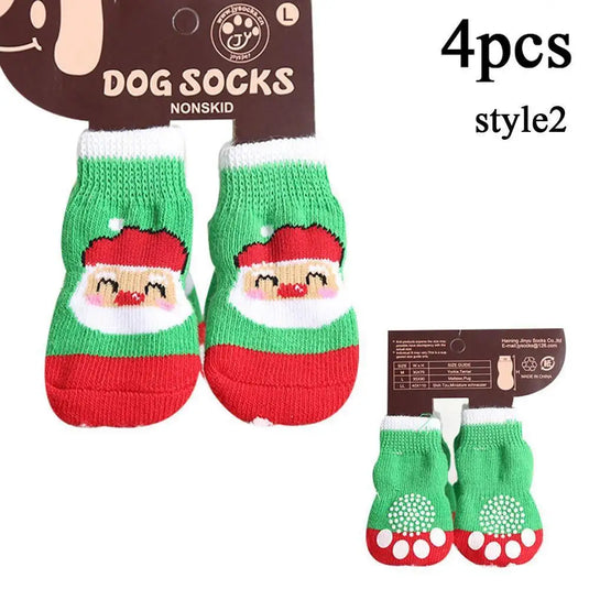 Christmas Cute Dog Knitted Socks