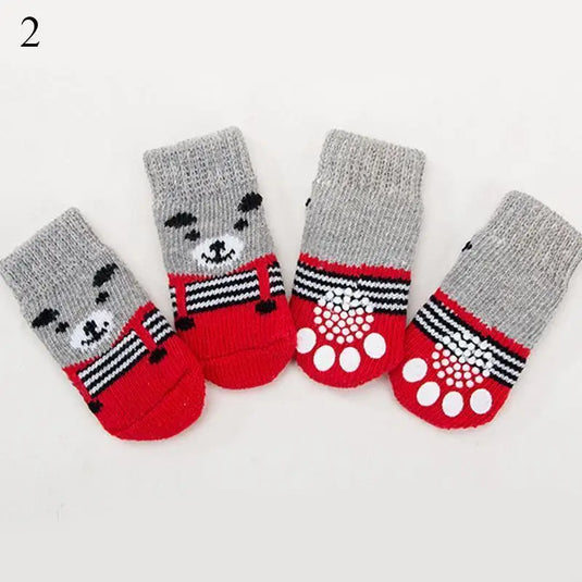 Christmas Cute Dog Knitted Socks