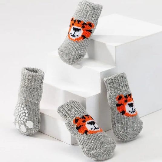 Christmas Cute Dog Knitted Socks