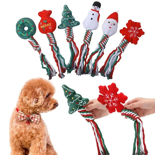 Christmas Dog Squeakey Chew Toys