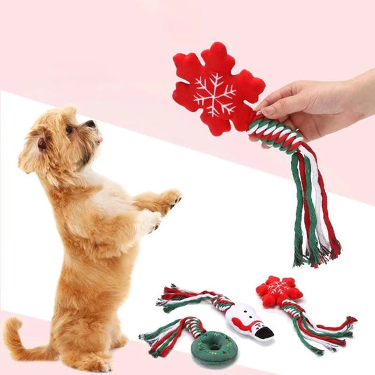 Christmas Dog Squeakey Chew Toys