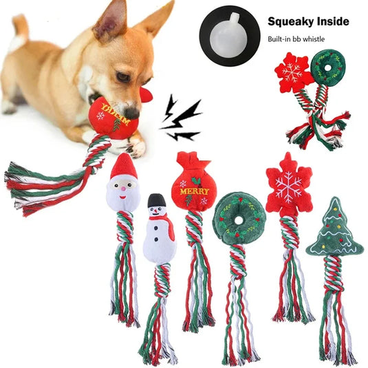 Christmas Dog Squeakey Chew Toys